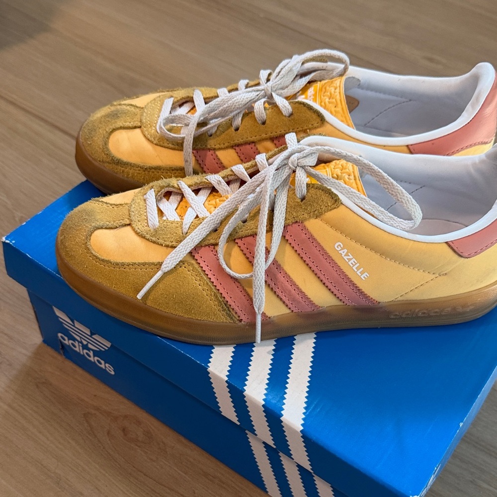 Adidas Yellow and Pink Casual Sneakers - Picture 7 of 9